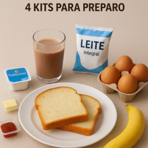combo café da manhã – 4 kits para preparo